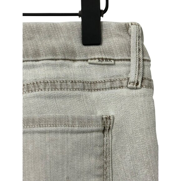Mother The Looker Low Rise Pop! Jeans in Driftwood Light Brown Skinny Size 31 - Picture 5 of 13